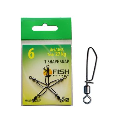 Вертлюжок с Т-образной застежкой, №8 (19 кг), (упак. 5 шт)